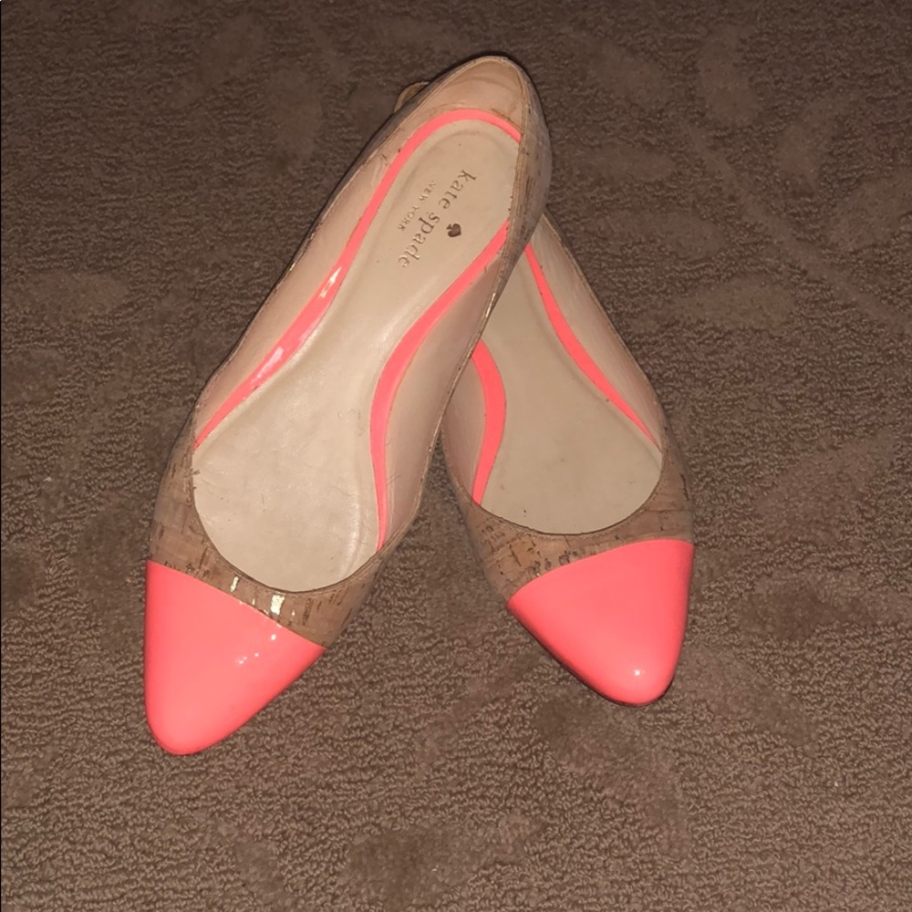 ♠️kate spade♠️ Cork and coral flats
